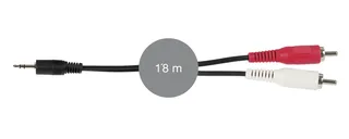 RCA cable AA‑727 3,5mm stereo - 2×RCA male 1.8m