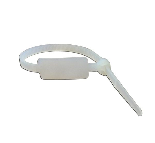 Cable ties / Zip ties 032063 4.6x180mm with label area white 100 pcs/pack
