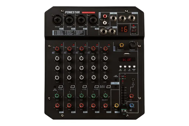 MIX-6LIVE Audio Mixer 4 Mono 1 Stereo Channel