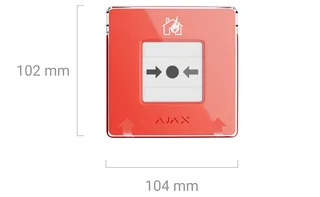 Manual call point Manual Call Point reset with button wireless red