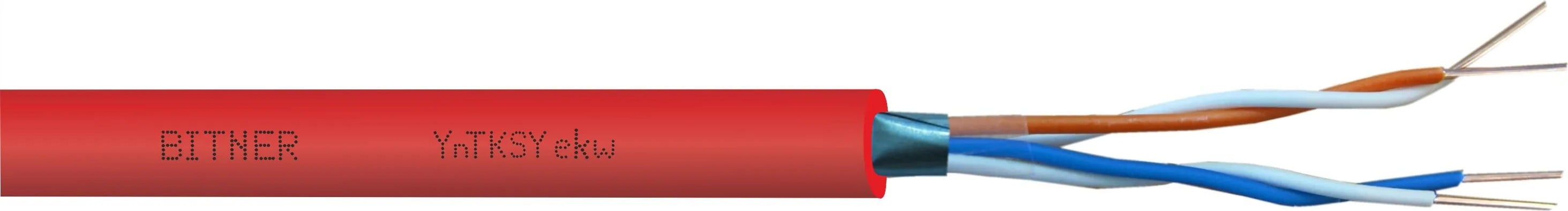 Chain cable YnTKSYekw 1x2x0.8mm PVC red