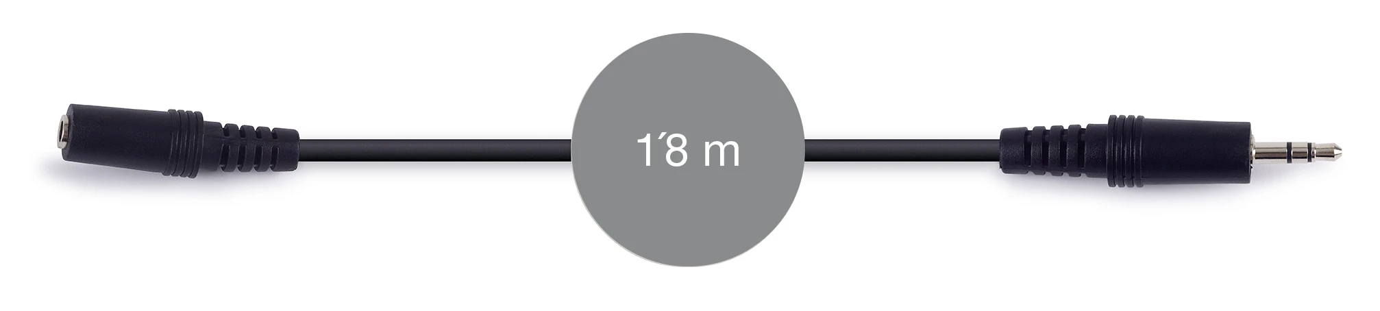 Audio cable AA-425L-2 female 1.8m black