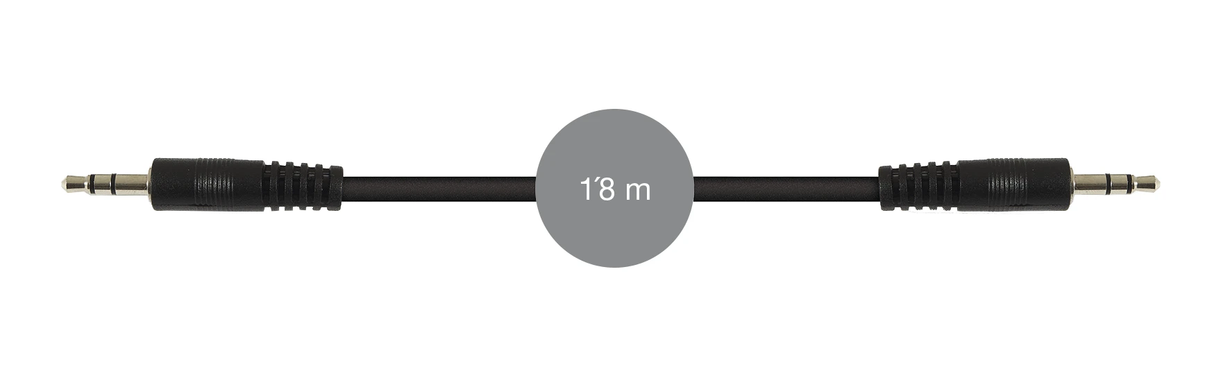 Audio cable AA-729 male 1.8m black