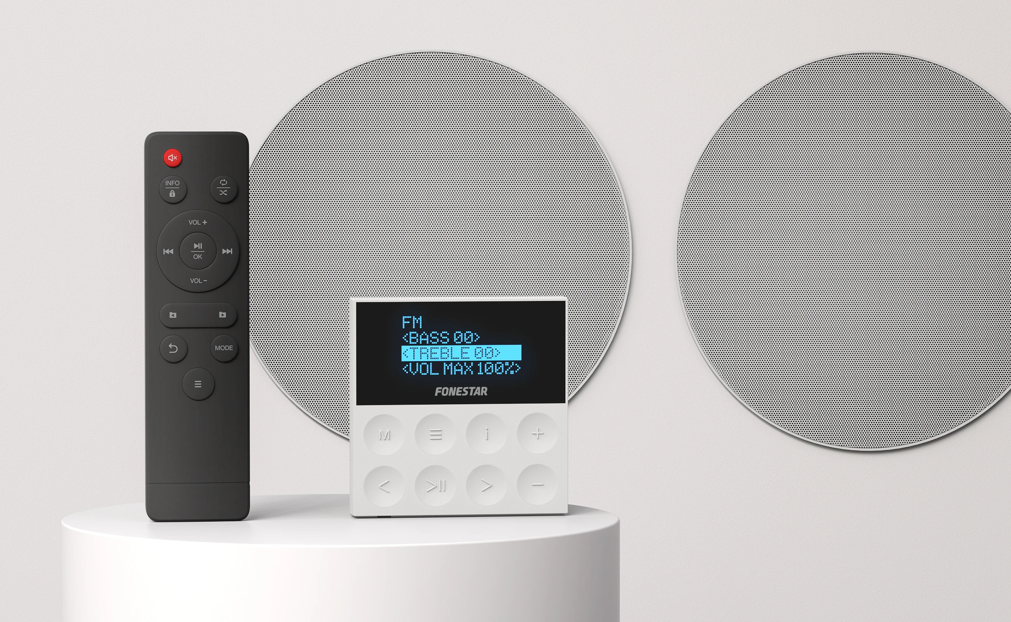 Audio kit KS‑WALL 2×15W ceiling speakers FM/USB/BT/AUX