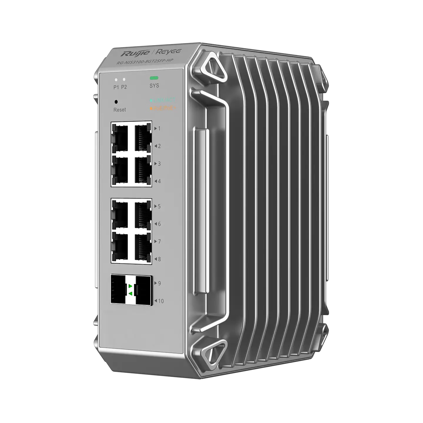 RG-NIS3100-8GT2SFP-HP L2 8-Port Industrial Switch