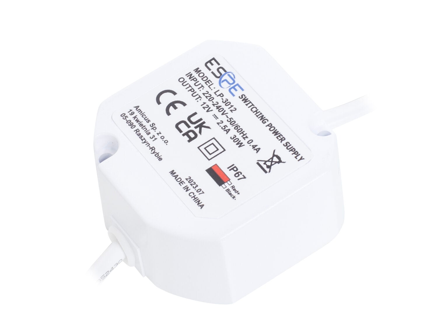 Power adapter LP-3012 30W 2.5A 12V