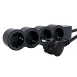 Verlengsnoer 694562 4-voudig 3 m zwart (1/2)
