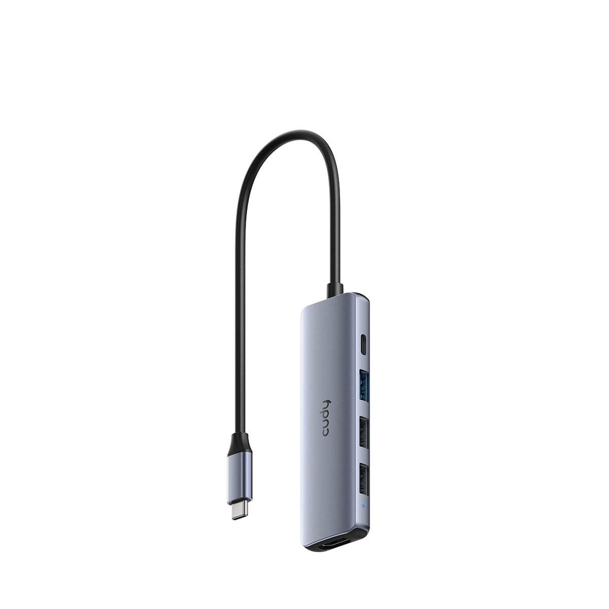 Adapter UH405 1.0 5-In-1 HDMI 4K USB-C Hub silver-grey