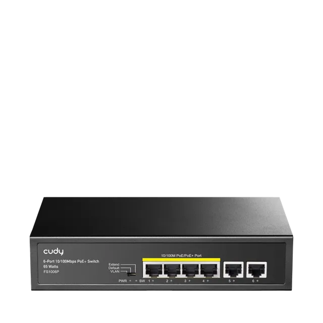 Switch FS1006P 2.0 6-port 10/100Mbps PoE+