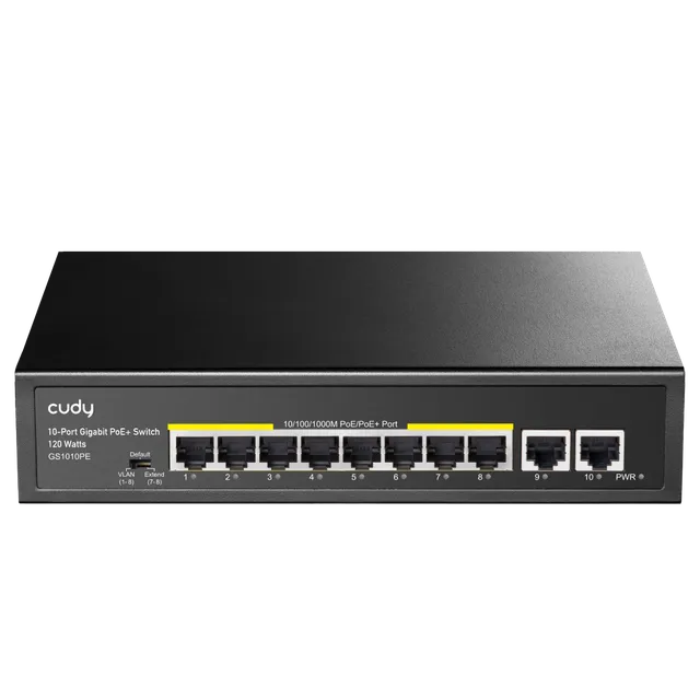 GS1010PE Switch 10-Port PoE+ 120W Black