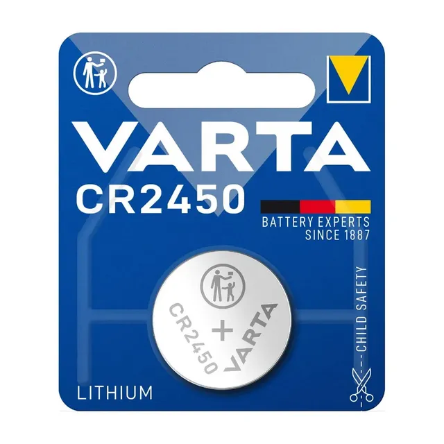 VARTA CR2450 Lithium Battery 3V 610mAh 1pc
