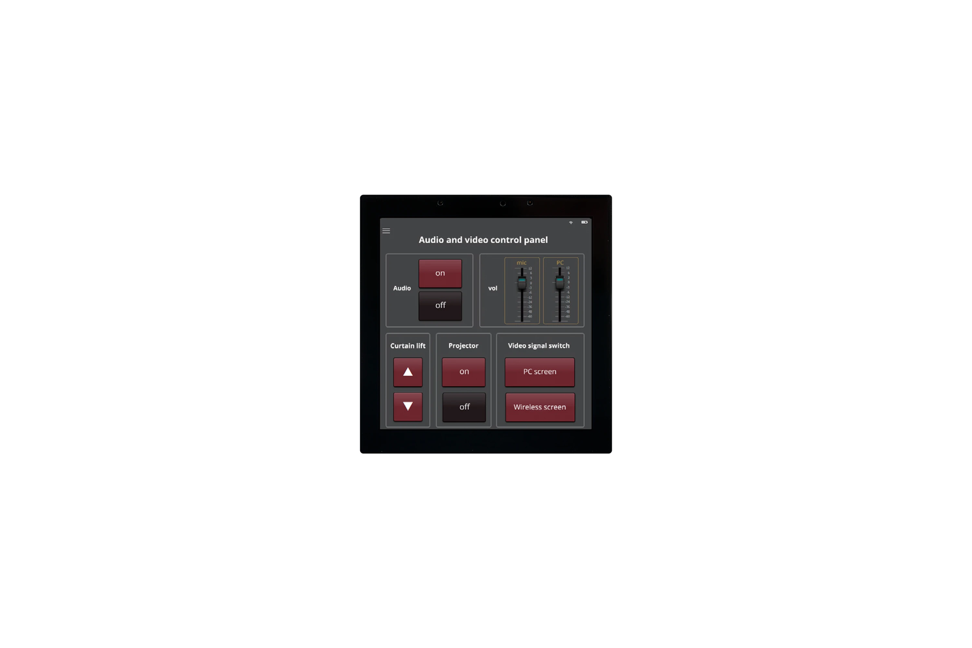 MINITAB-4 4″ Touchscreen Smart-Steuerzentrale Wand-/Unterputzmontage Android Schwarz