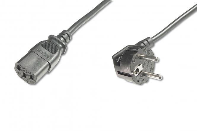 Power Cable AK-440109-008-S CEE 7/7 (Type-F) 90° plug 750mm Black