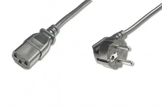 Power Cable AK-440109-008-S CEE 7/7 (Type-F) 90° plug 750mm Black