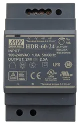 Schaltnetzteil HDR-60-24 60 W 24 VDC 2,5 A (1/2)