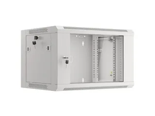 Network cabinet 19'' 6U wall-mounted 600x600x368 assembled with glass door white