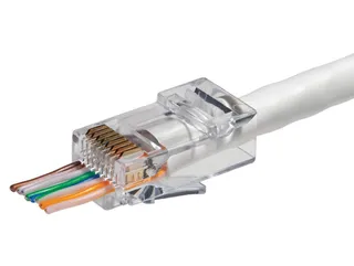 Modular plug RJ45 UTP Cat.6 pass-through 3 PIN