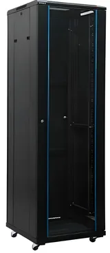 Netværksskab A2-6642B 19'' 42U 600x600x2055 mm fritstående usamlet IP20 sort (1/2)