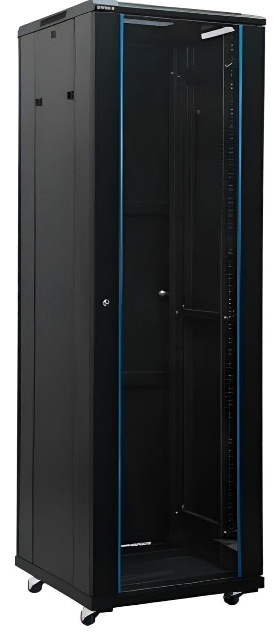 Network cabinet A2-6642B 19'' 42U 600x600x2055mm freestanding unassembled IP20 black