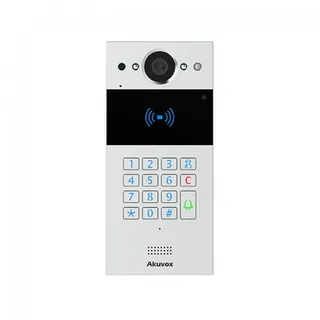 SIP Video Intercom R20K-Silver-On-Wall-V3.0 2MP RFID PIN Fingerprint PoE Silver
