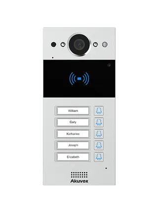 SIP video intercom R20B 5 button 2MP RFID PoE IP65