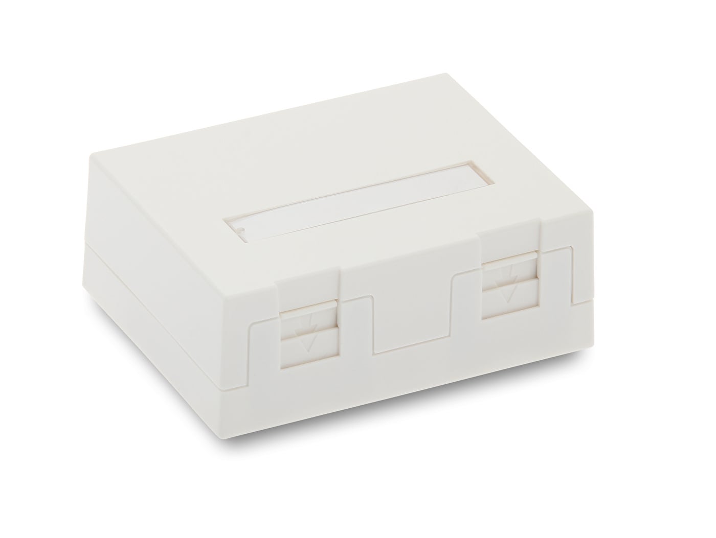 Surface-Mount RJ45 Box 12B-04-02WT-2 2x Keystone White