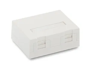 Surface-Mount RJ45 Box 12B-04-02WT-2 2x Keystone White