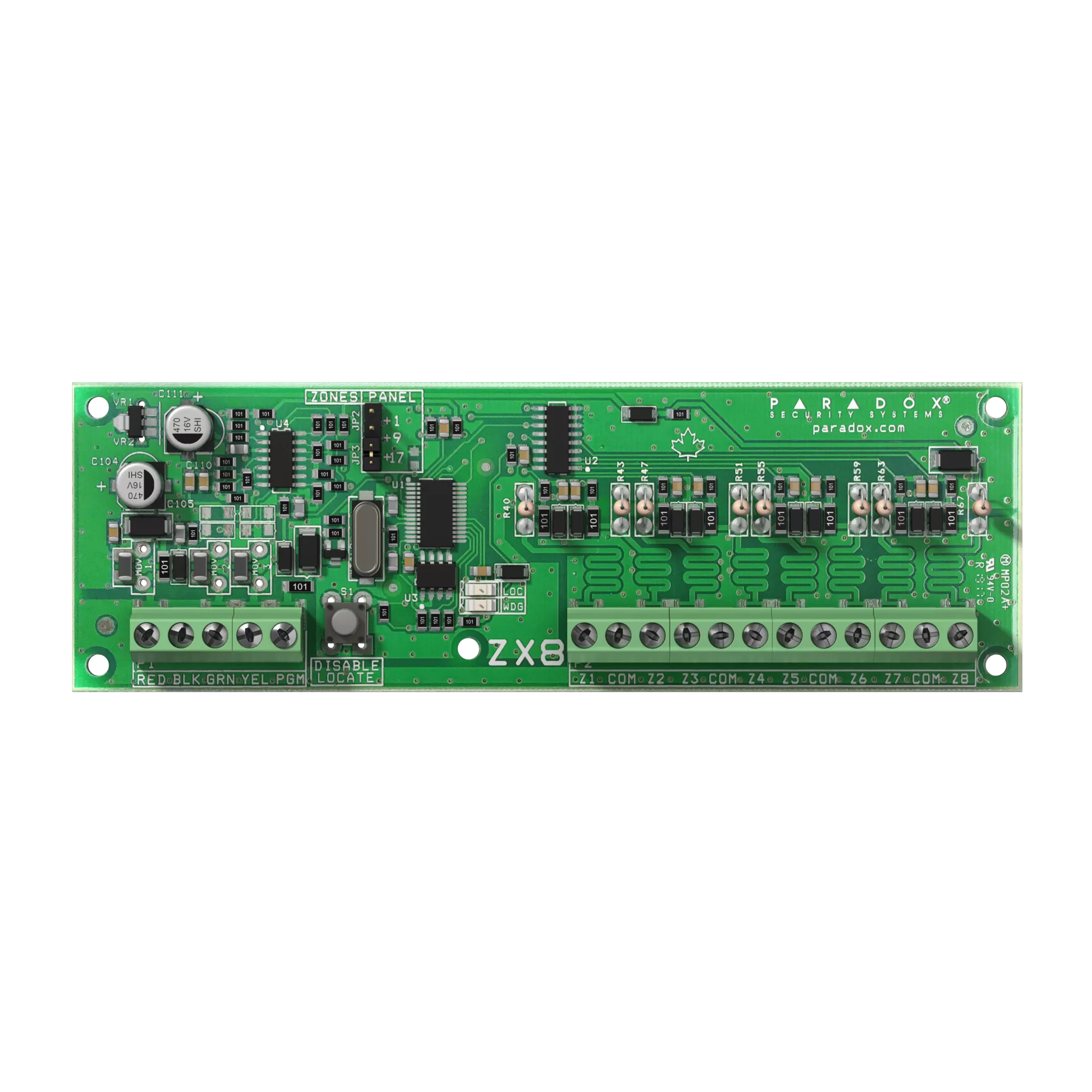 Paradox ZX8 EVO/SP/MG 8 zones + 1 PGM expansion module