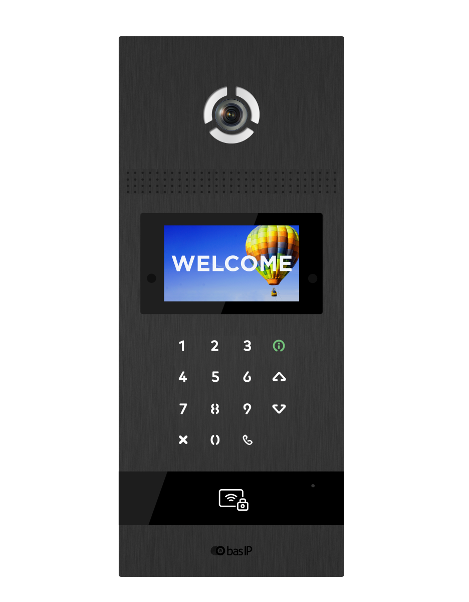 AA-12FBI Intercom Entry Panel with Face Recognition, Black, BAS-IP