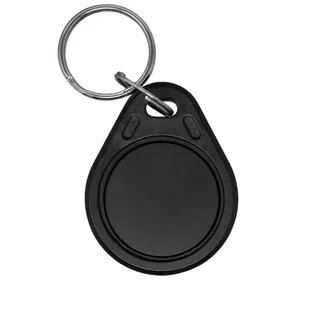 13,56 MHz RFID access fob, with ring, black
