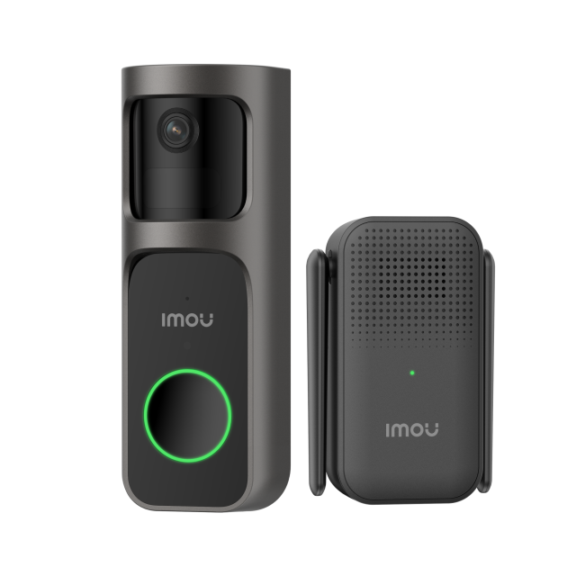 Imou Doorbell 2S Kit 3MP battery-powered Wi-Fi IP video doorbell • 2.0mm (125°) IR 5m mSD USB-C