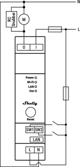 Shelly Pro 1PM - smart DIN-skenemonterad strömbrytare med effektmätning (2/5)