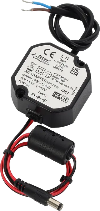 12V 1A power supply, IP67, Pulsar