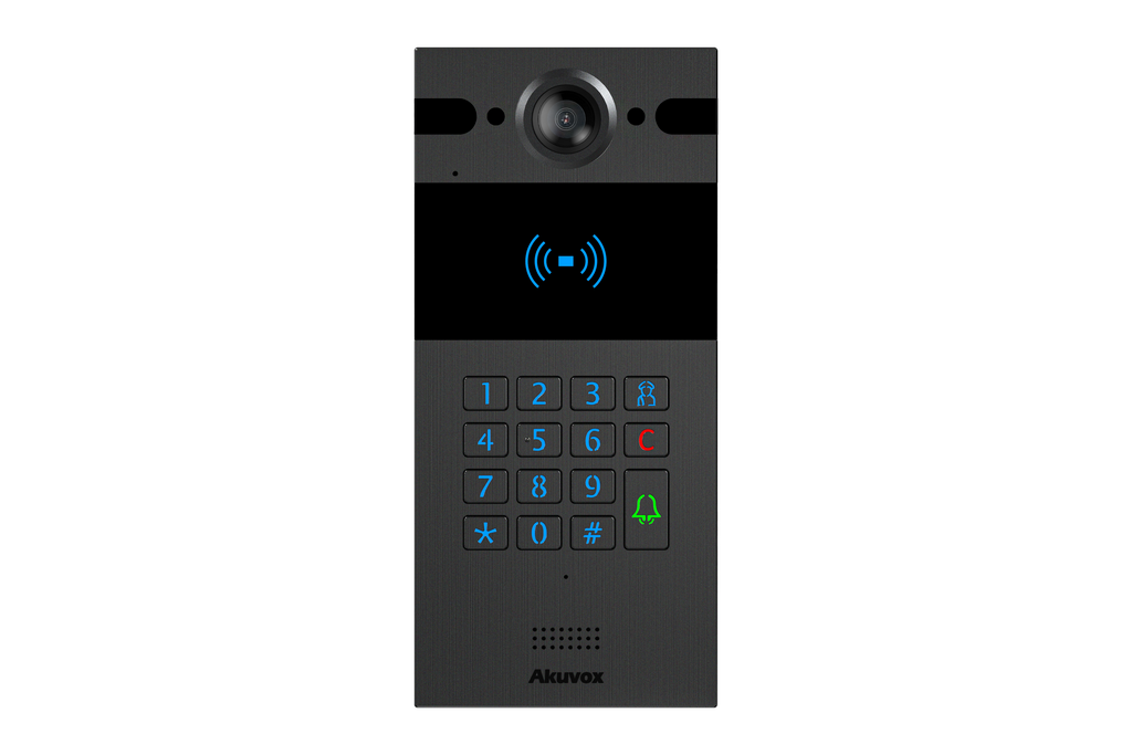 Akuvox R25K apartment building intercom door station, dark grey