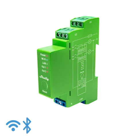 Shelly Pro Dimmer 2PM - for DIN rail mountable two-channel smart dimmer