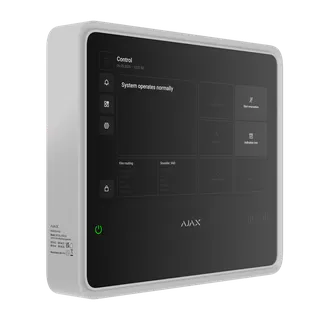 Ajax EN54 Fire Hub control panel ATS system, white