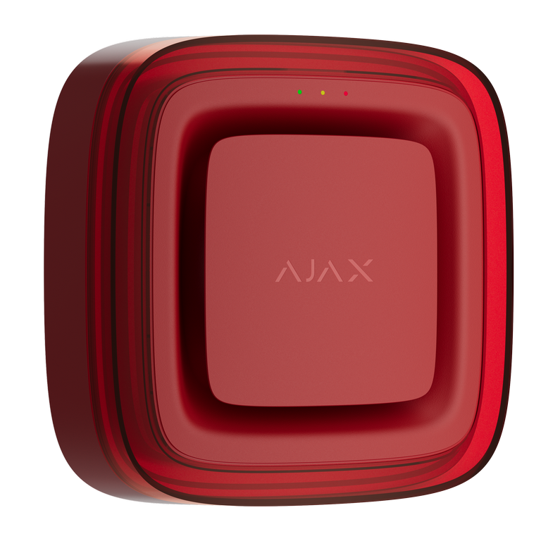 Ajax EN54 FireProtect (Sounder/VAD) wireless siren with flasher, red