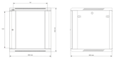 12U RACK-kapp 19″ RWA1266, Pulsar (2/4)