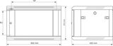 Pulsar RWA664 6U 19-Zoll Wandmontage Rack-Schrank, 600 × 450 mm (4/5)