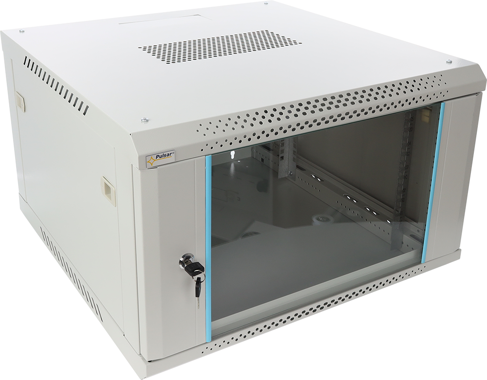 Pulsar RWA666-G 6U Wall-Mounted Rack Cabinet, Grey