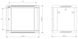 1U 19" x 250mm Rack-cabinet shelf, Pulsar (3/4)