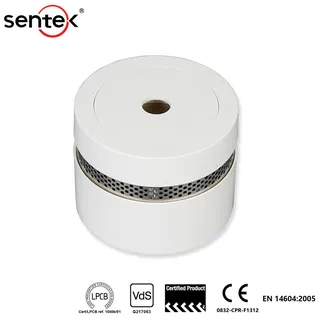 Autonomous white colour mini smoke detector built-in 10a with battery.