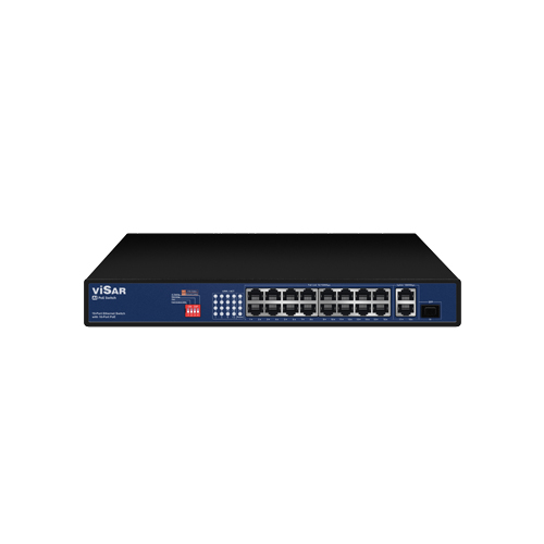 VSS W16POE3G 19-Port Gigabit PoE Switch, 16 PoE Ports, 300W