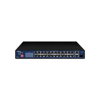 VSS W24POE3G 27-Port Gigabit PoE Switch, 24 PoE Ports, 300W