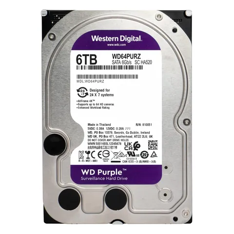 Western Digital Purple 6 TB Festplatte für Videoüberwachungssysteme