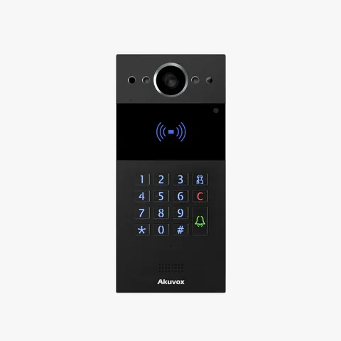Akuvox R20K apartment building intercom door station, black