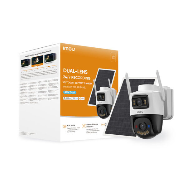 Imou AOV DUAL 5MP+5MP 4G + Wi-Fi -kamera aurinkopaneelilla