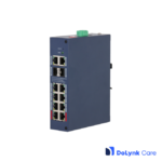 Dahua CHS4212-8GT-110 tööstuslik (Hardened) manageeritav switch • 10*Gbps (8 PoE 110W) + 2*Gbps SFP