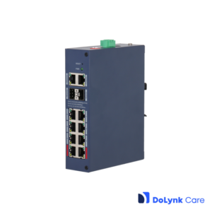 Dahua CHS4212-8GT-110 tööstuslik (Hardened) manageeritav switch • 10*Gbps (8 PoE 110W) + 2*Gbps SFP