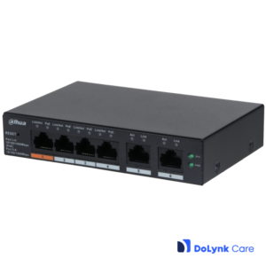 Dahua CS4006-4GT-60 DoLynk Care manageeritav switch • 4*Gbps PoE + 2*Gbps • 60W